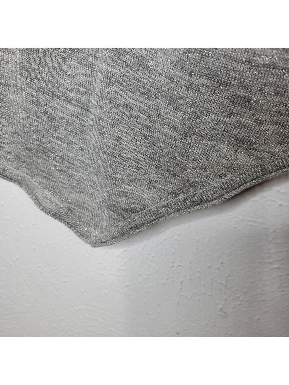 SALE 4/$30 JOIE Tambrel Sweater Silver Metallic Light Sweater Women's Size Med - Picture 9 of 11